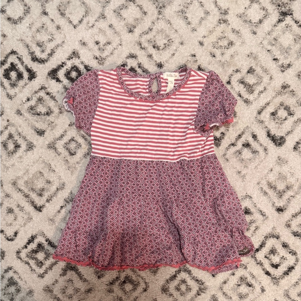 Matilda Jane Striped and Patterned Dress in Pink and Purple